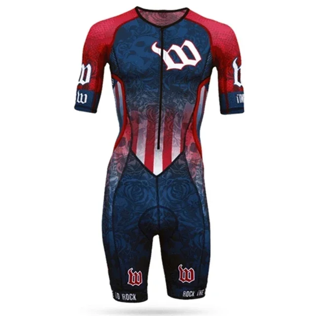 Triathlon Cycling Kit - Wattie Ink Men Skinsuit Cycling Jersey