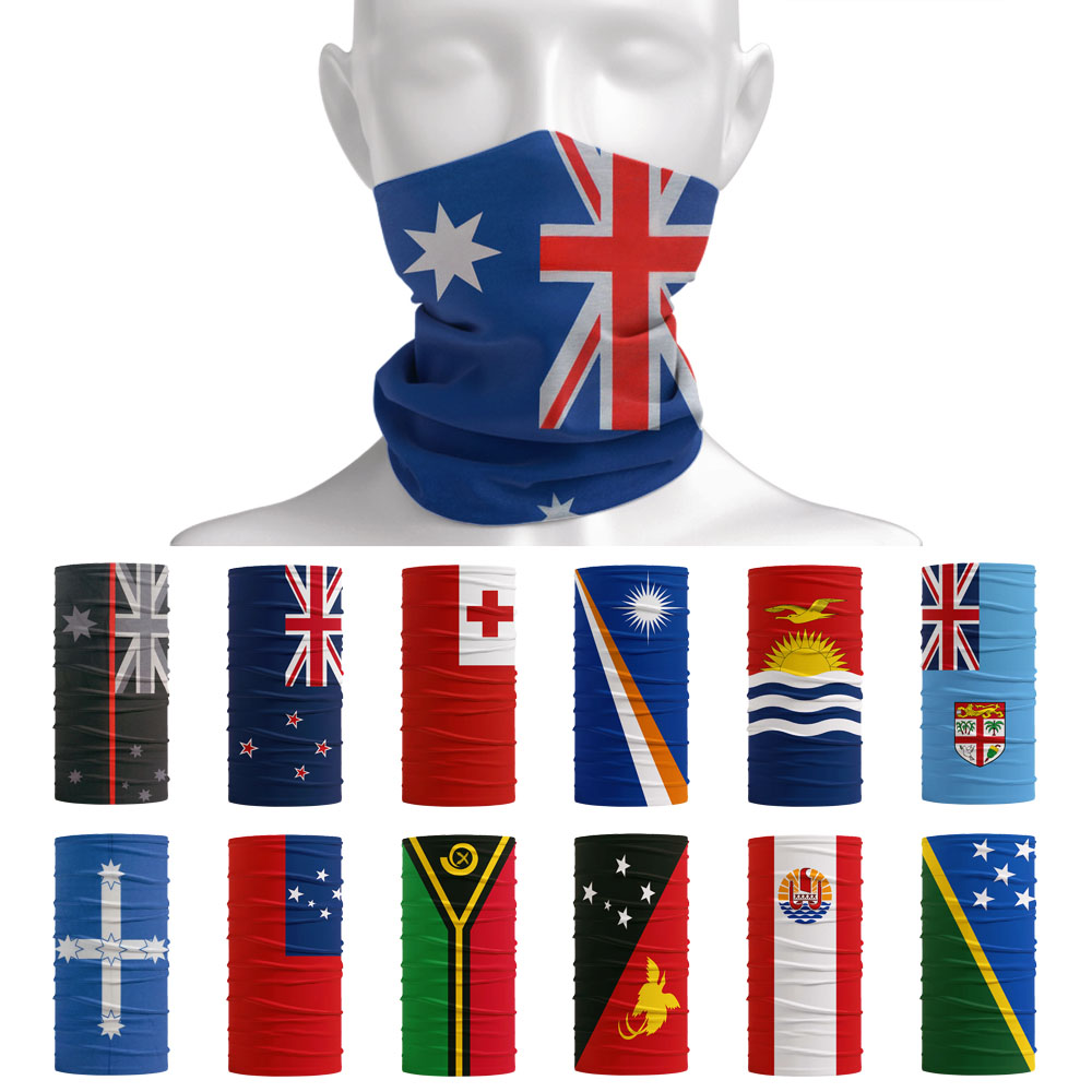 Cycling Gear New Zealand - Australia New Zealand Flag Pattern Neck