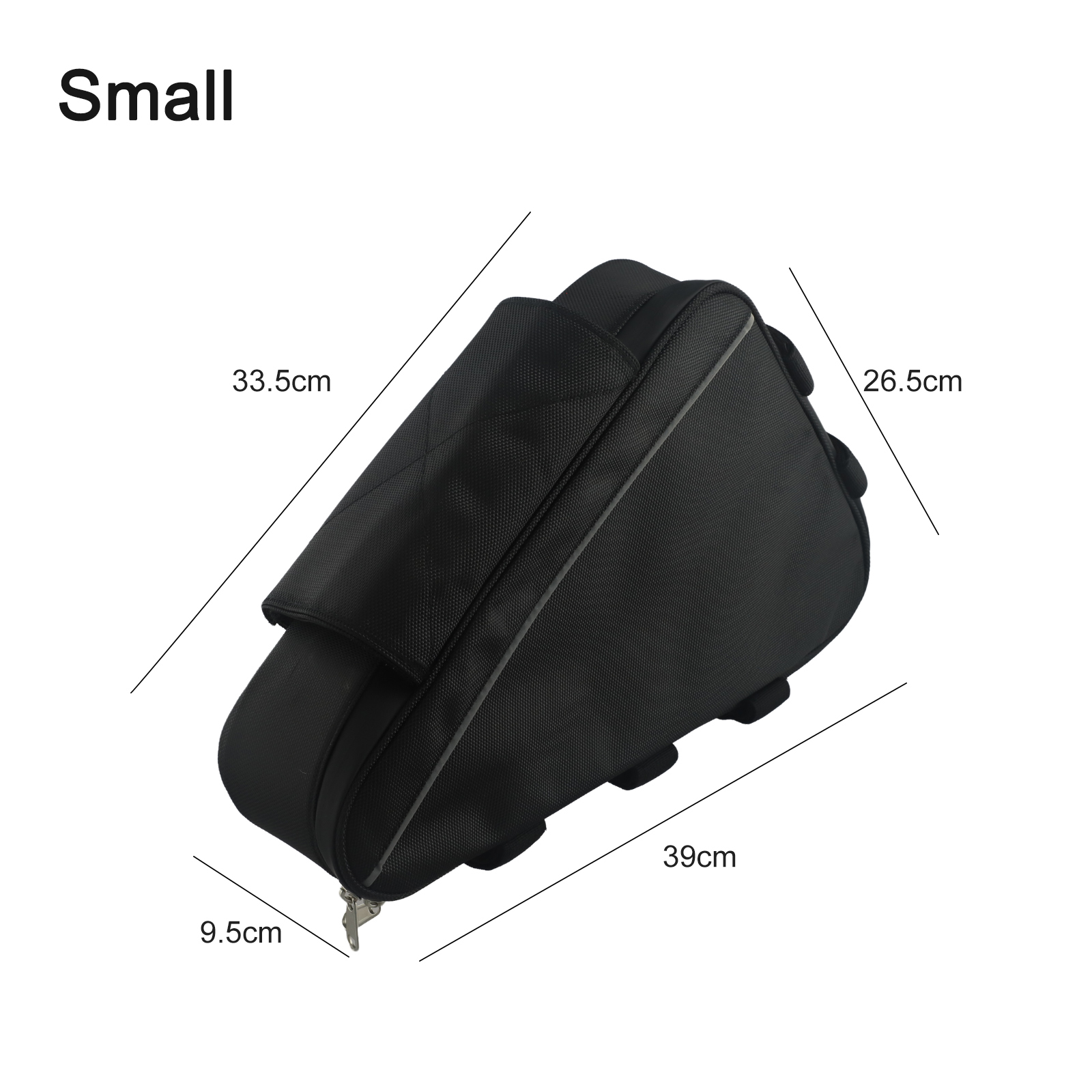 Cycling Gear Black - Waterproof Triangular Bike Frame Bag Black
