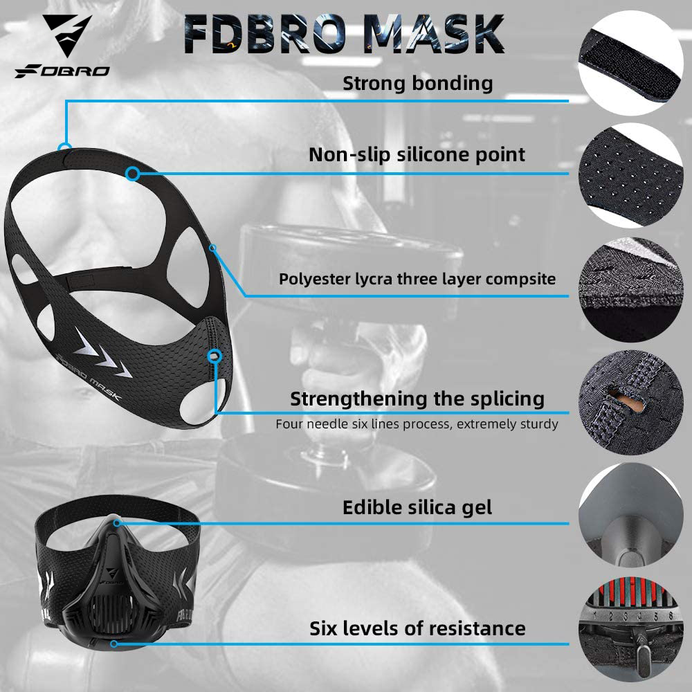 Training Mask Black M Size, 6  - Cycling Gear Black review and price