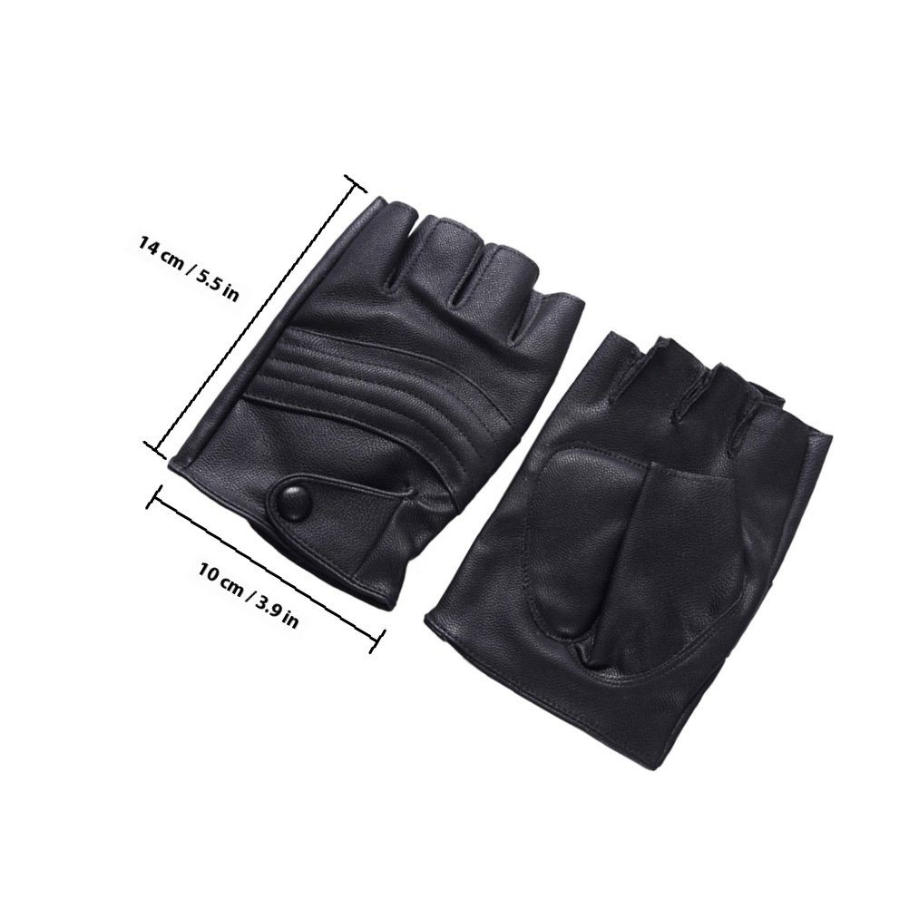 1Pair Mens Black Fingerless Gl - Cycling Gear Black review and price