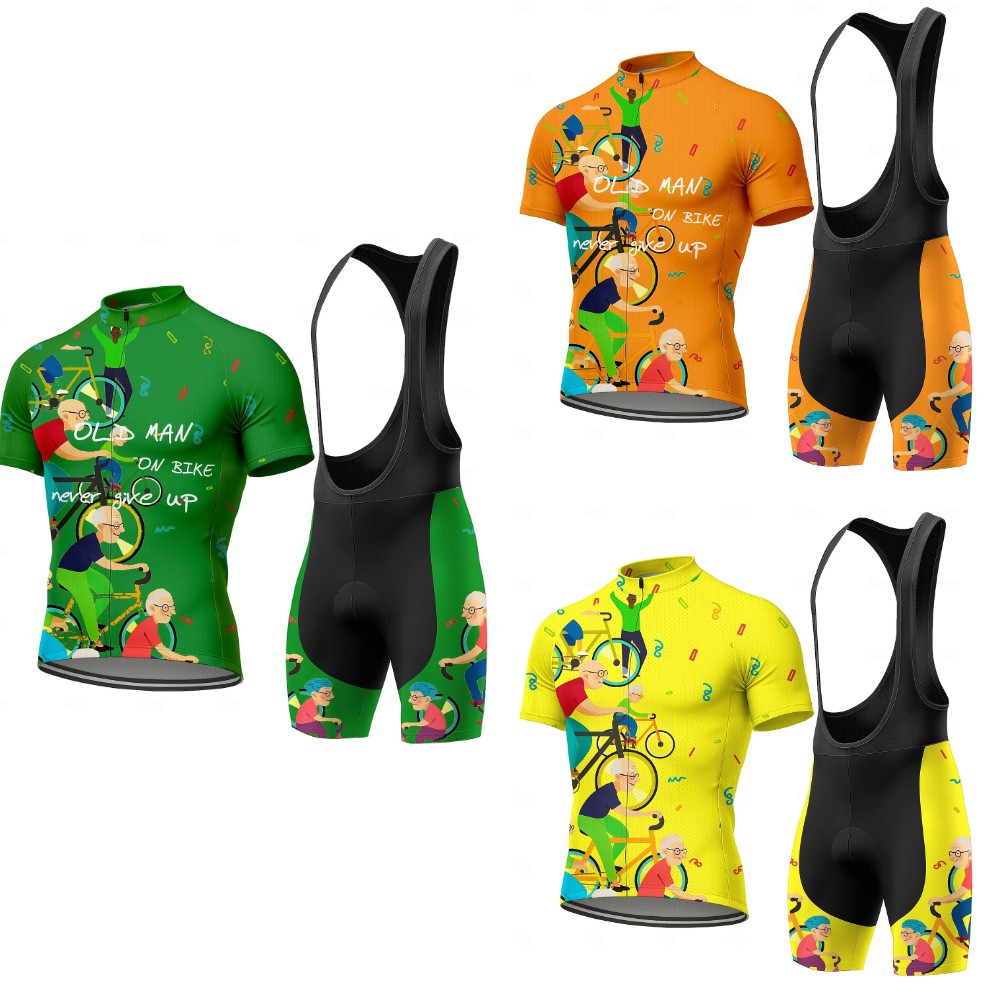 Men Short Sleeves Cycling Jers - Triathlon Cycling Kit review and price