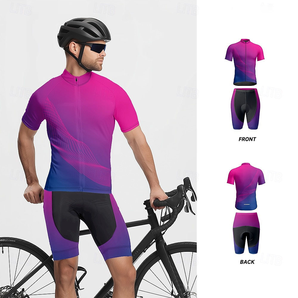 Men Short Sleeve Cycling Jerse - Triathlon Cycling Kit review and price