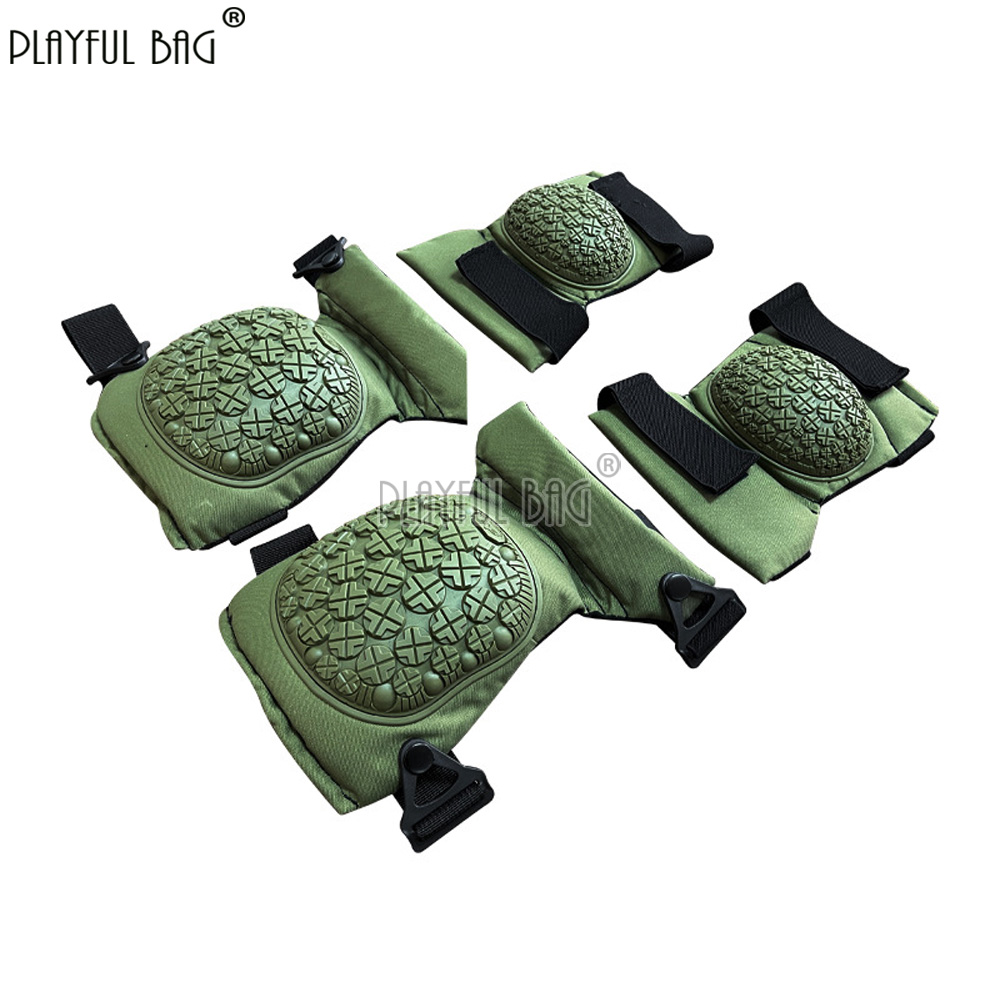 Knee & Elbow Pads 4-Piece Set  - Cycling Gear Black review and price
