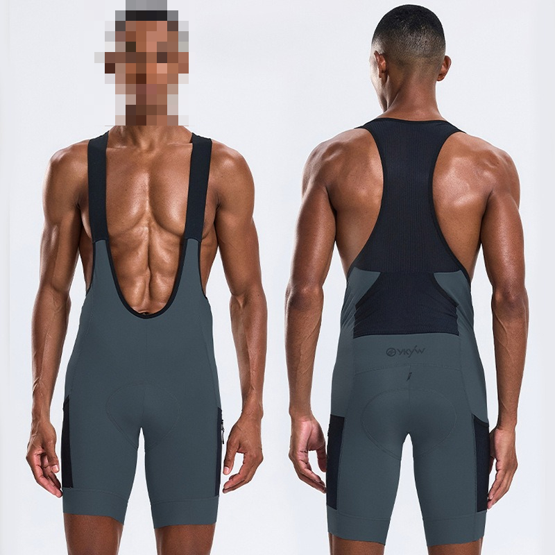 Gray-Blue Cycling Bib Shorts w - Cycling Gear Black review and price